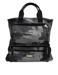 Borsa Dolce & Gabbana con tracolla mimetica nera e placca logo