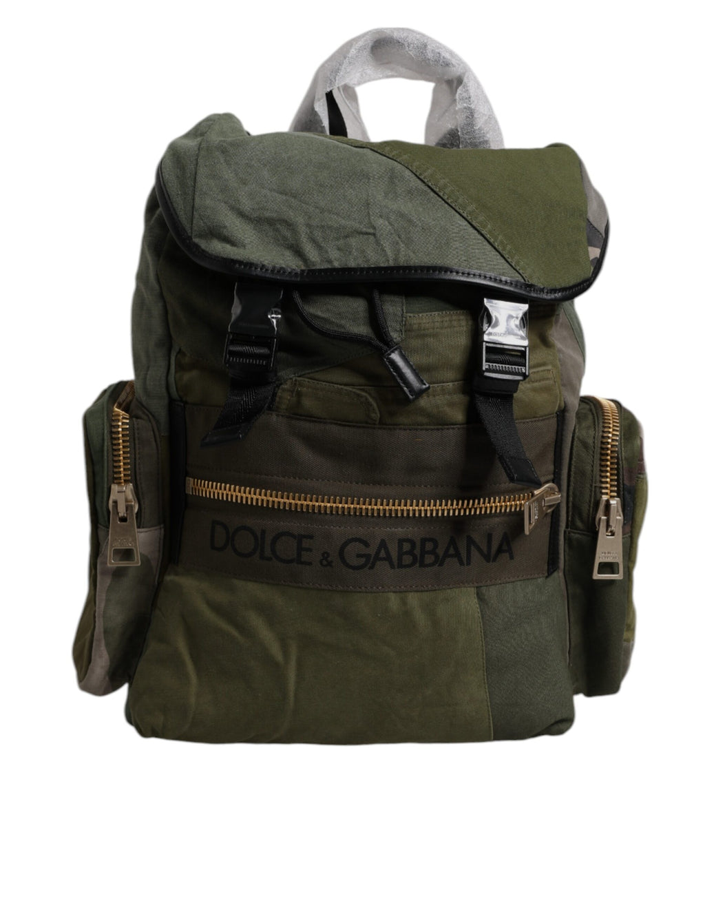 Zaino da viaggio Dolce & Gabbana Patchwork Verde Militare