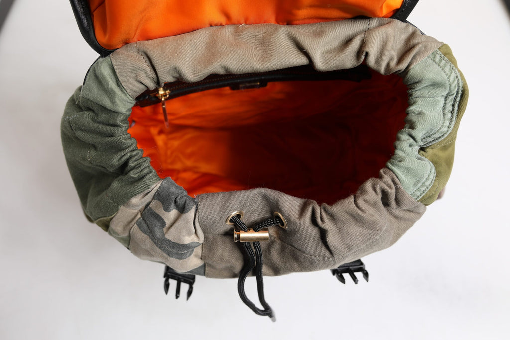 Zaino da Viaggio Patchwork Verde Militare Dolce & Gabbana