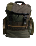 Zaino da viaggio Dolce & Gabbana patchwork verde militare