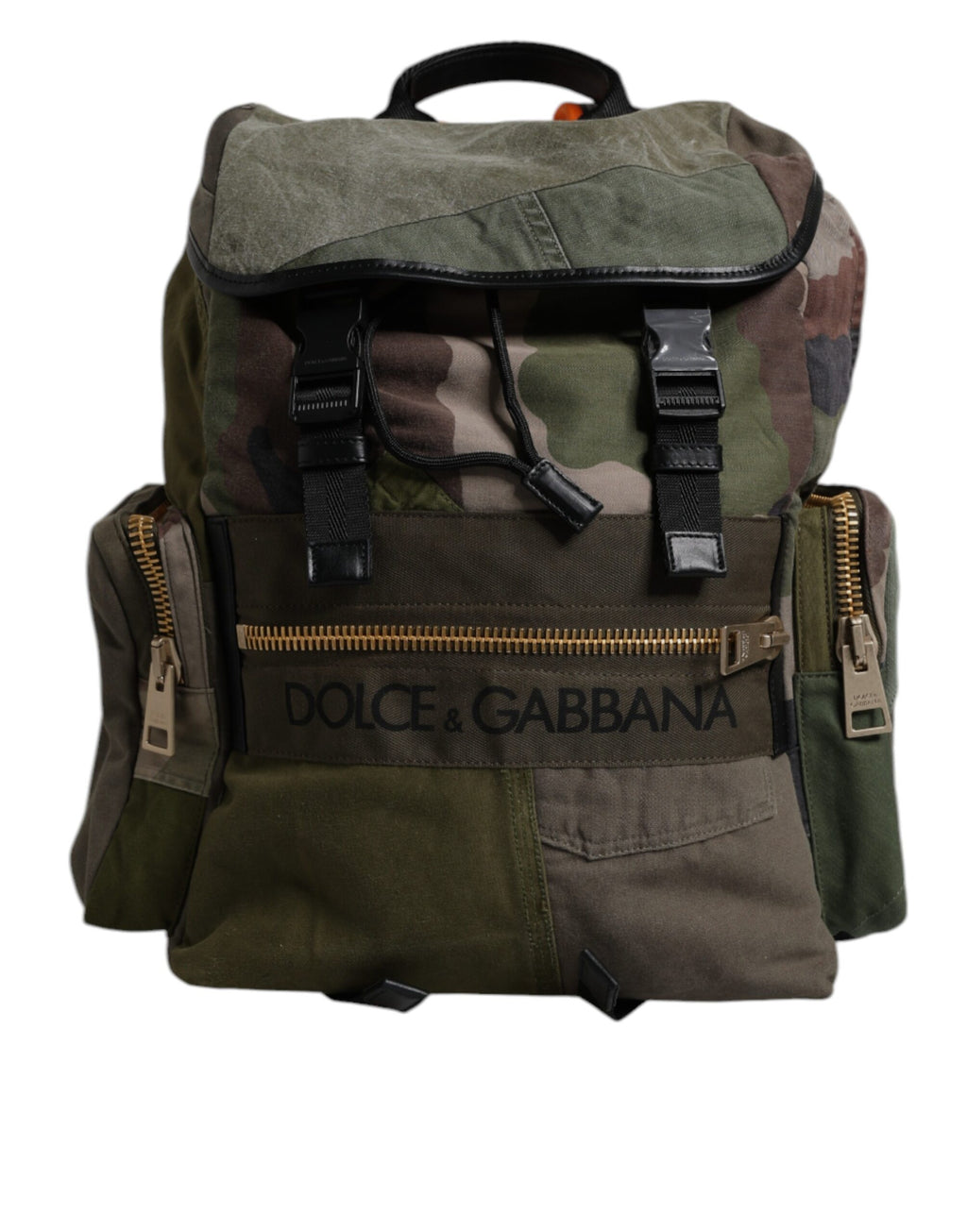 Zaino Scuola Dolce & Gabbana Verde Militare Patchwork