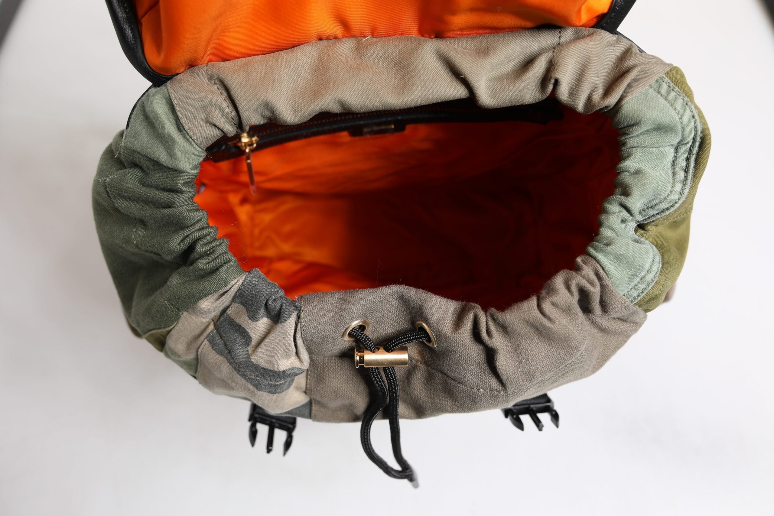 Zaino da viaggio Dolce & Gabbana patchwork verde militare