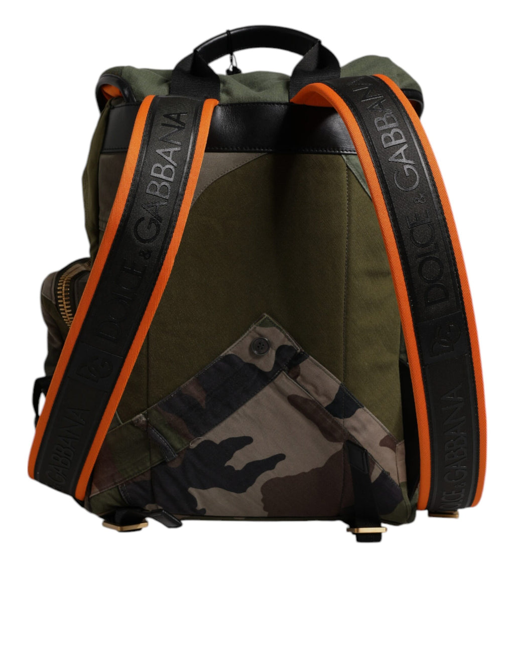 Zaino da viaggio Dolce & Gabbana patchwork verde militare