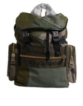 Zaino da viaggio Dolce & Gabbana patchwork verde militare
