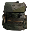 Zaino da viaggio Dolce & Gabbana patchwork verde militare