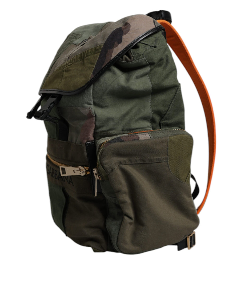Zaino da viaggio Dolce & Gabbana patchwork verde militare