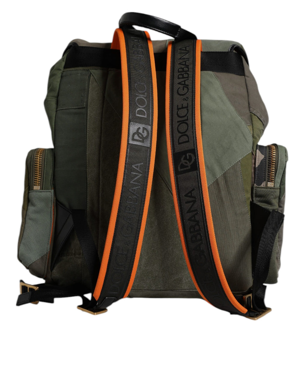 Zaino da viaggio Dolce & Gabbana patchwork verde militare