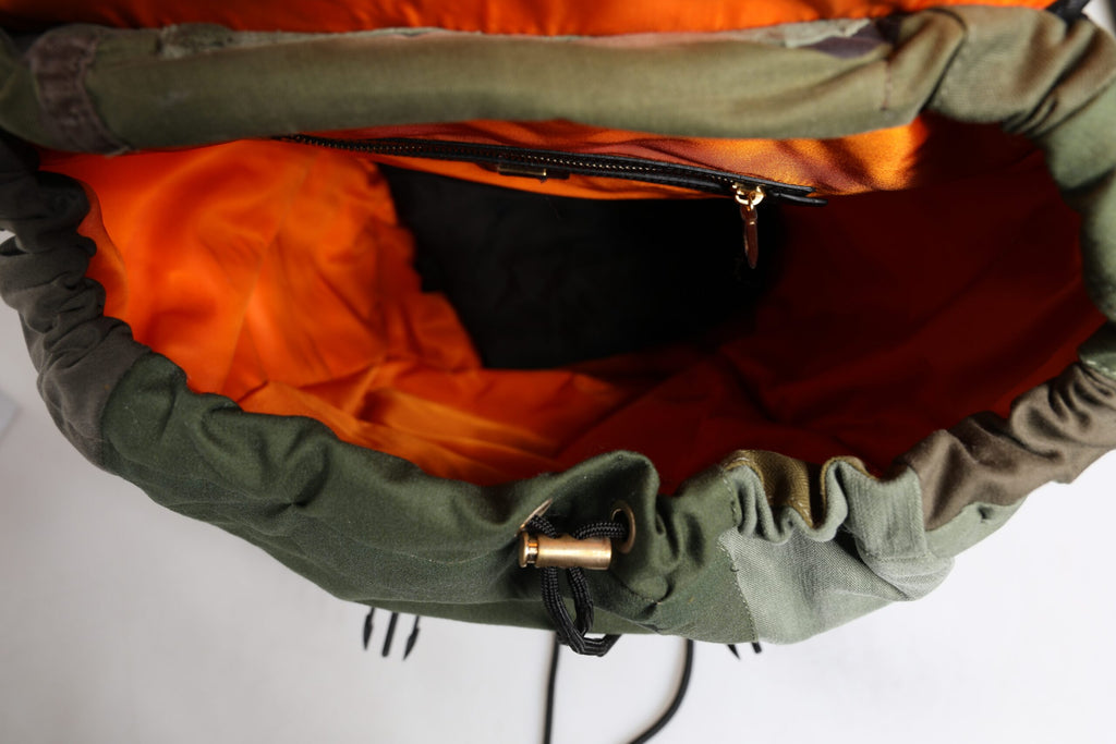 Zaino da viaggio Dolce & Gabbana patchwork verde militare