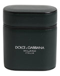 Custodia Airpods Dolce & Gabbana in pelle di vitello verde con stampa logo