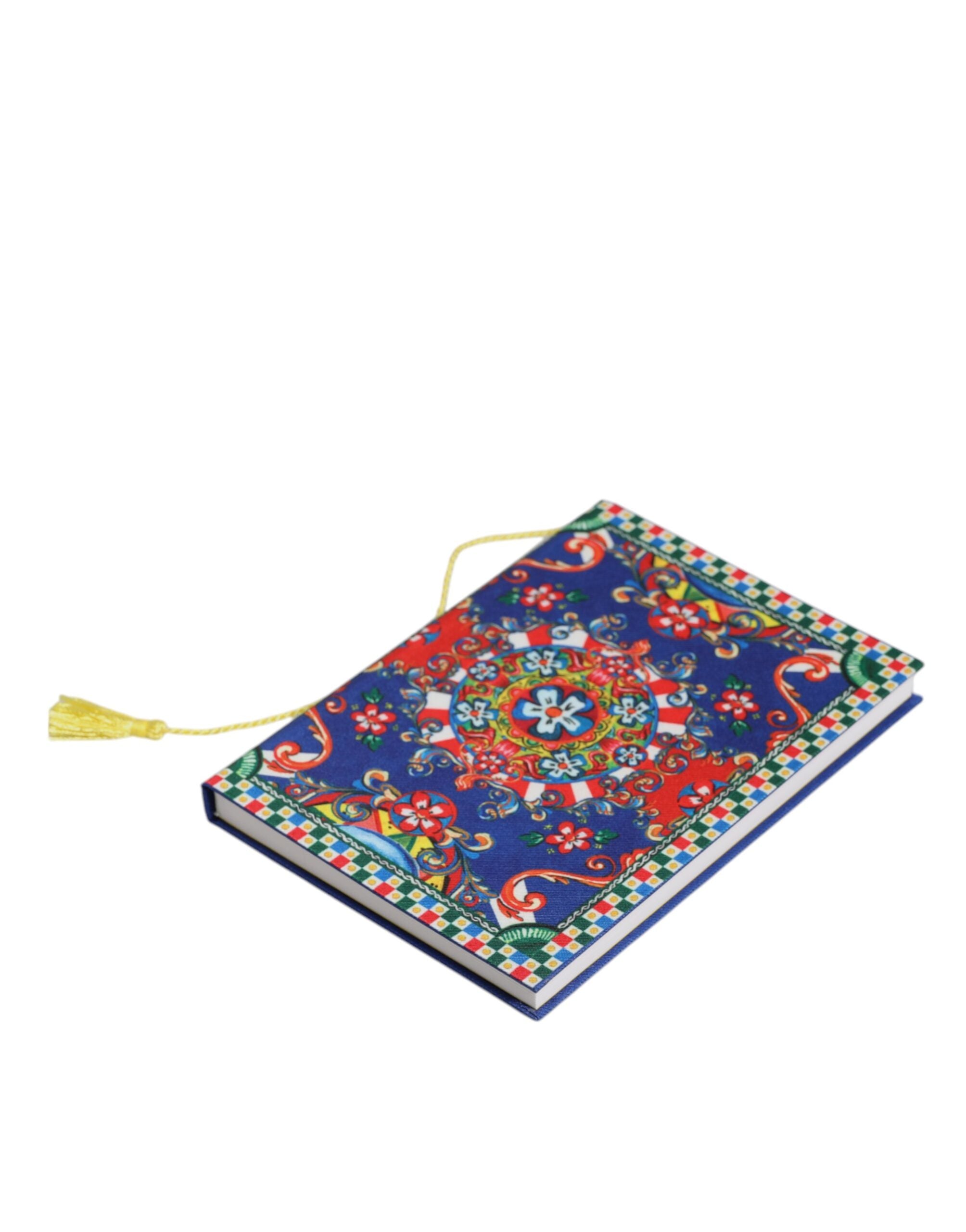 Dolce & Gabbana Taccuino in poliestere multicolor con stampa Carretto Siciliano