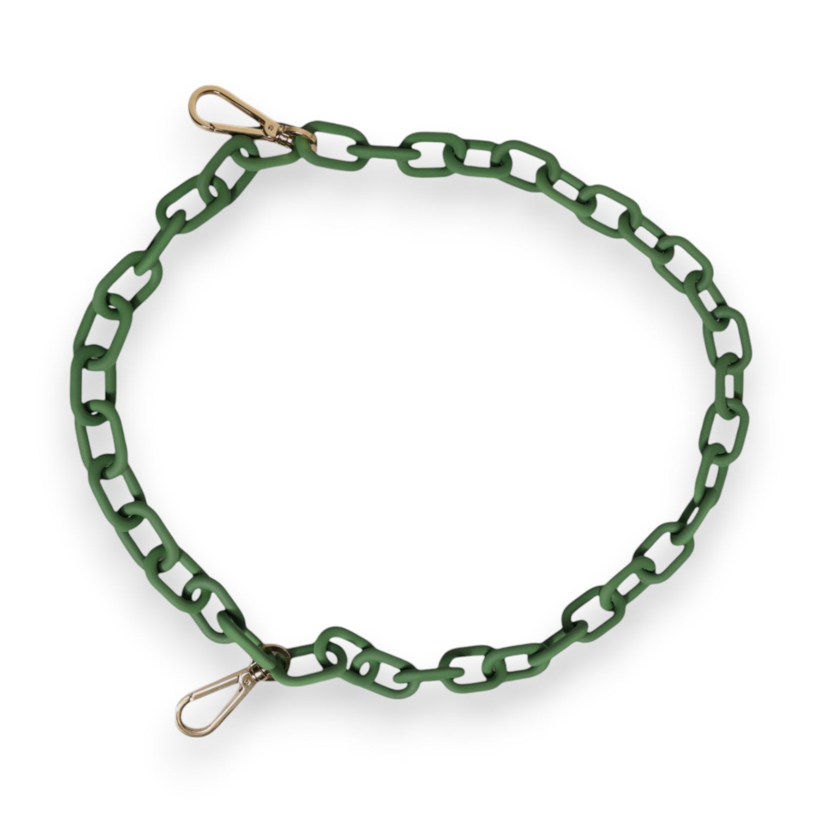 Dolce & Gabbana Catena per Portafoglio in Plexy Acrilico Verde con Dettagli Dorati Spessi