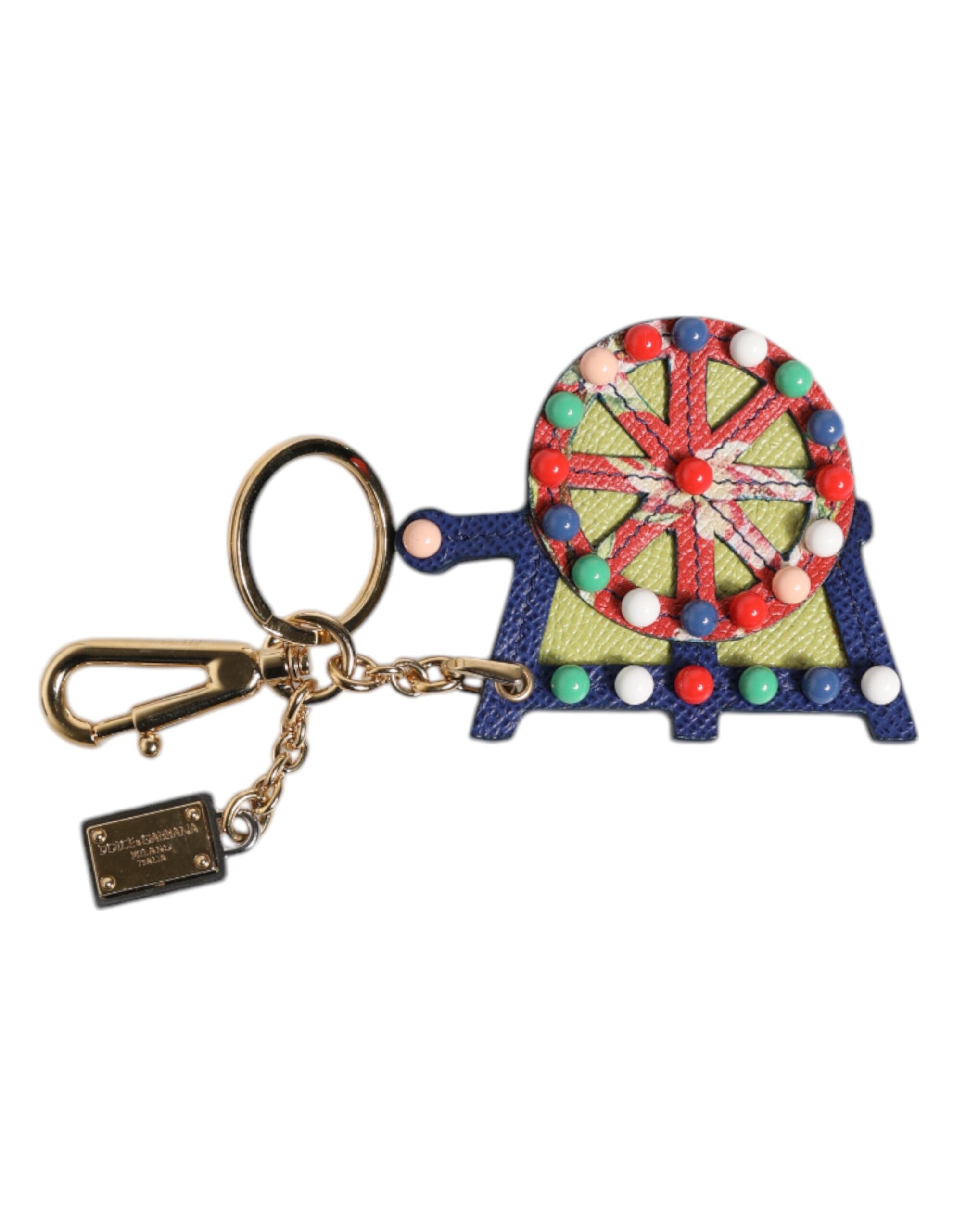Dolce & Gabbana Portachiavi Carretto Multicolore Tono Oro