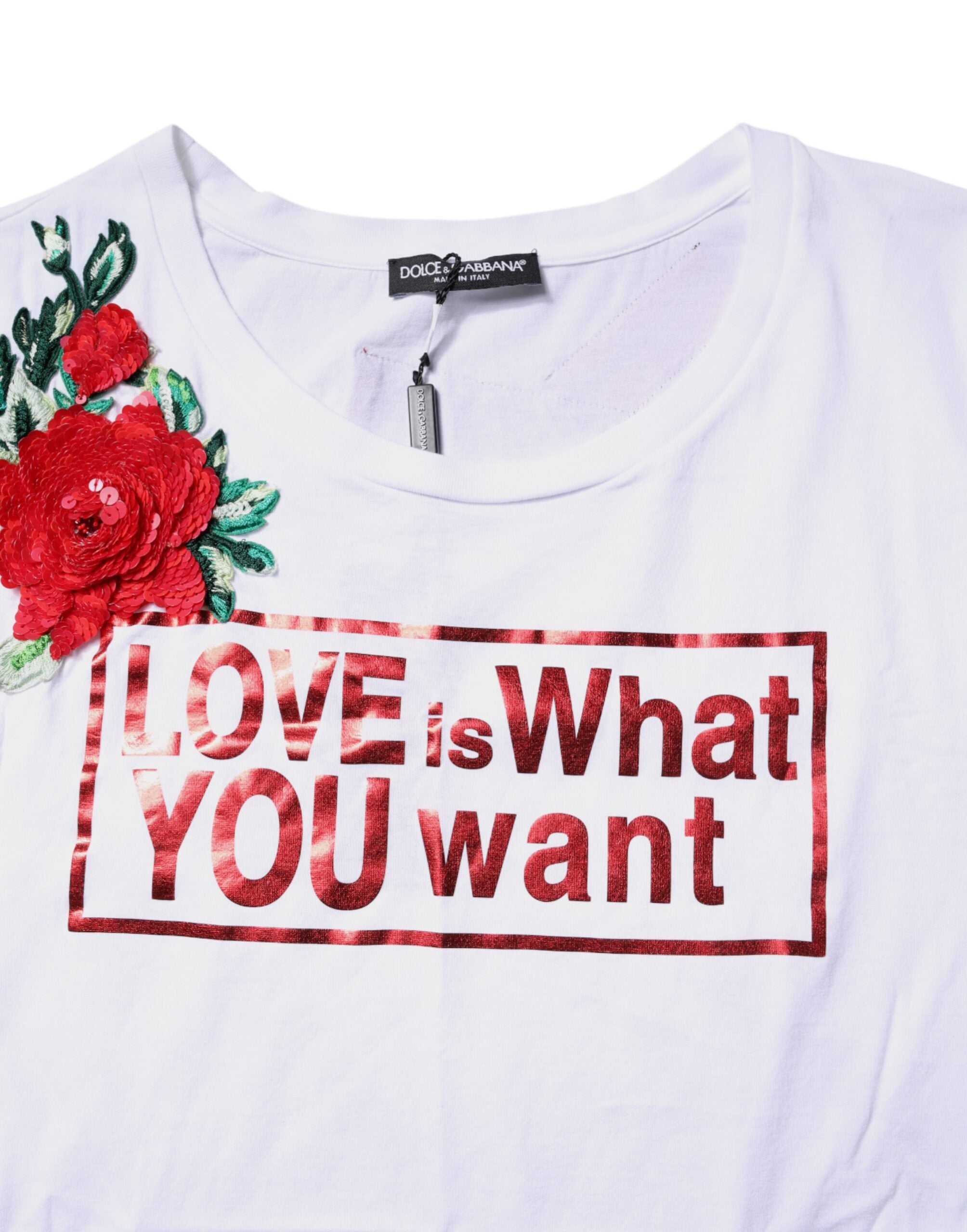 Top senza maniche Dolce & Gabbana con stampa grafica floreale bianca