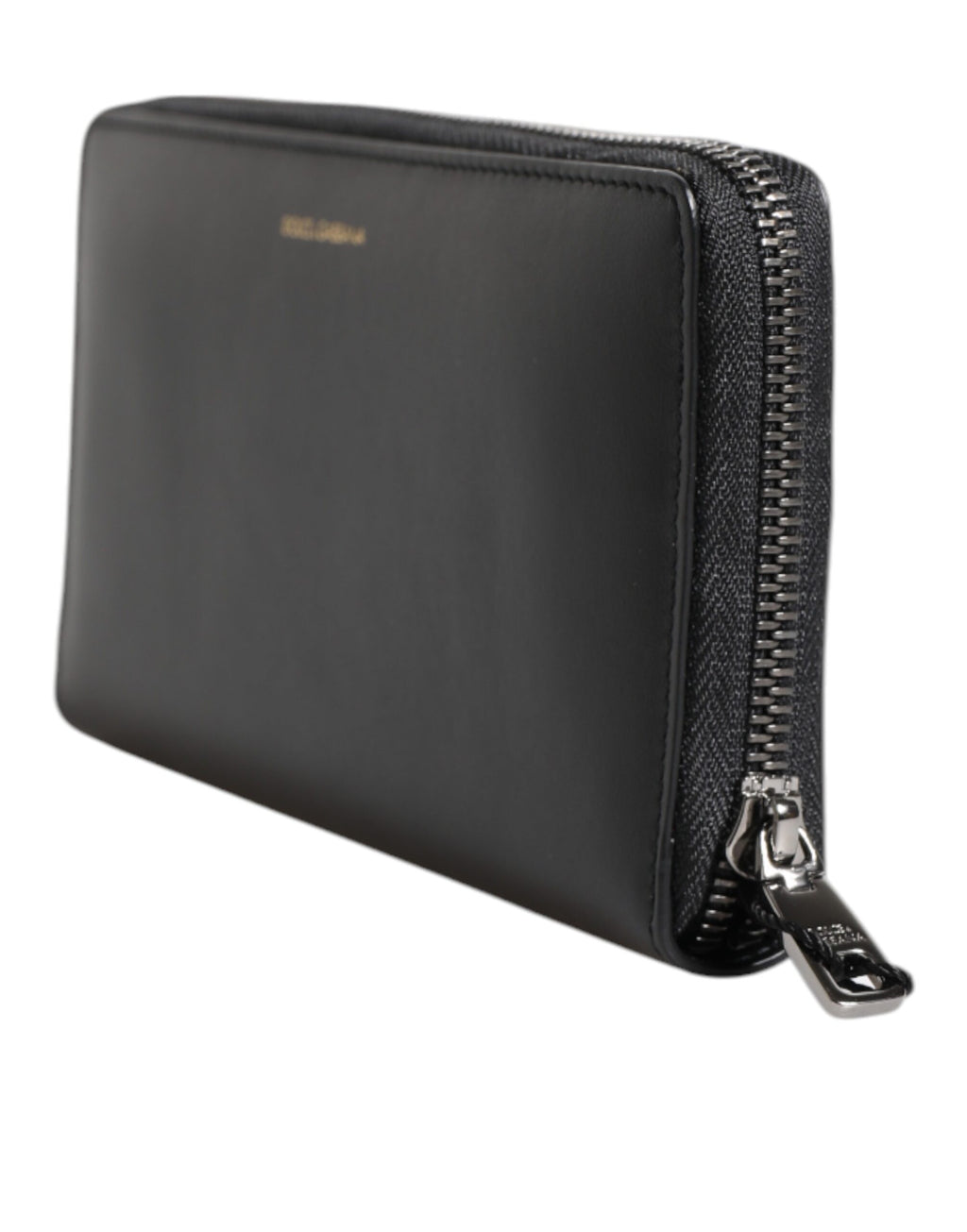 Portafoglio continentale goffrato in pelle esotica nero-blu Dolce & Gabbana