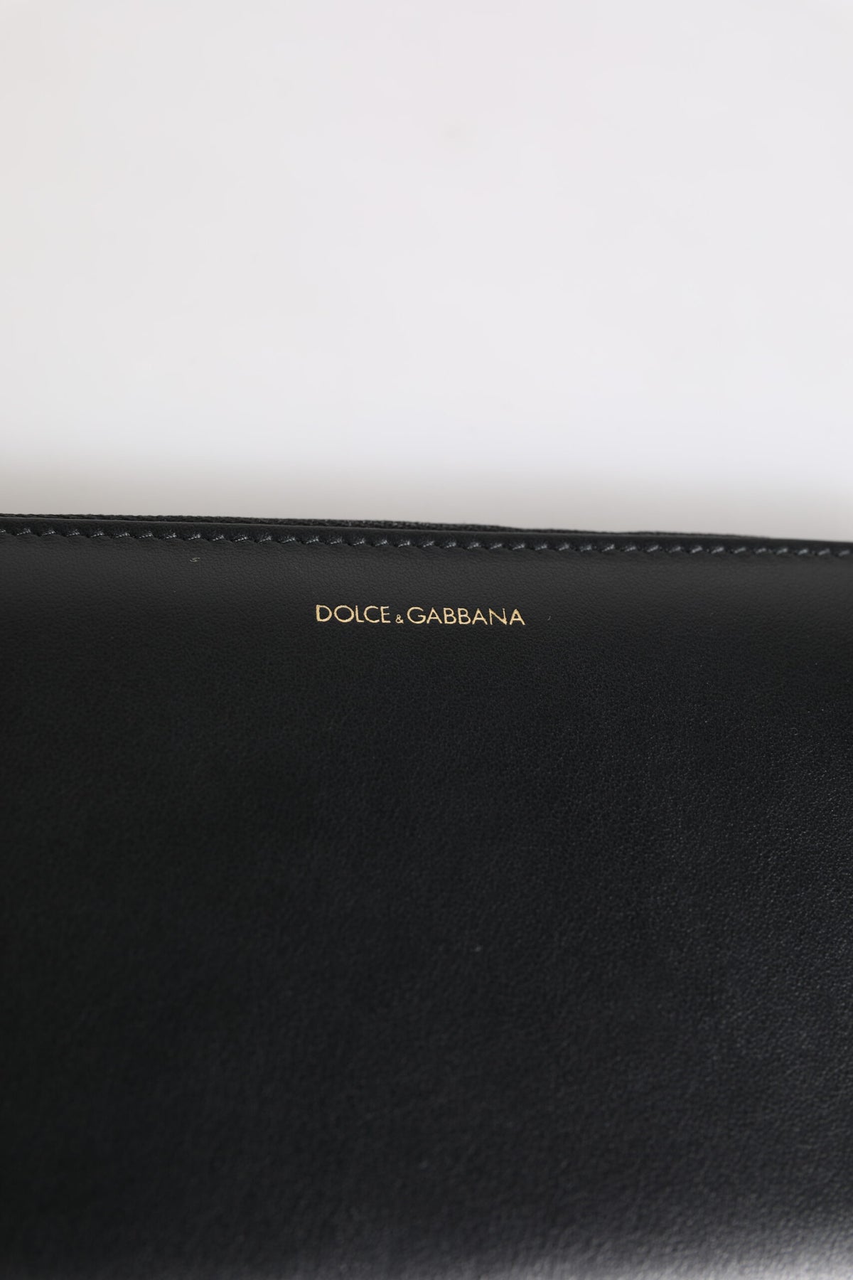 Portafoglio continentale goffrato in pelle esotica nero-blu Dolce & Gabbana