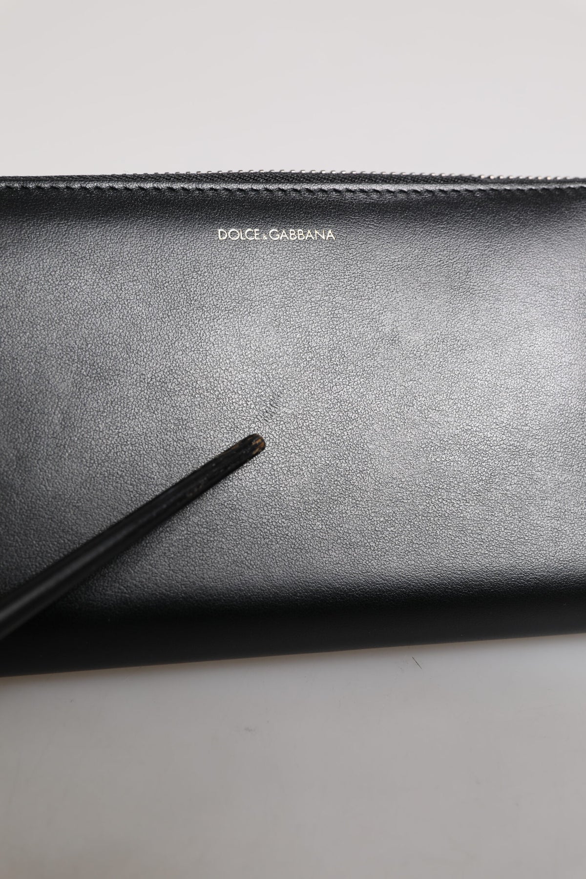 Portafoglio continentale goffrato in pelle esotica nero-blu Dolce & Gabbana