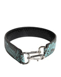 Tracolla Dolce & Gabbana in Pelle Esotica Nera e Blu