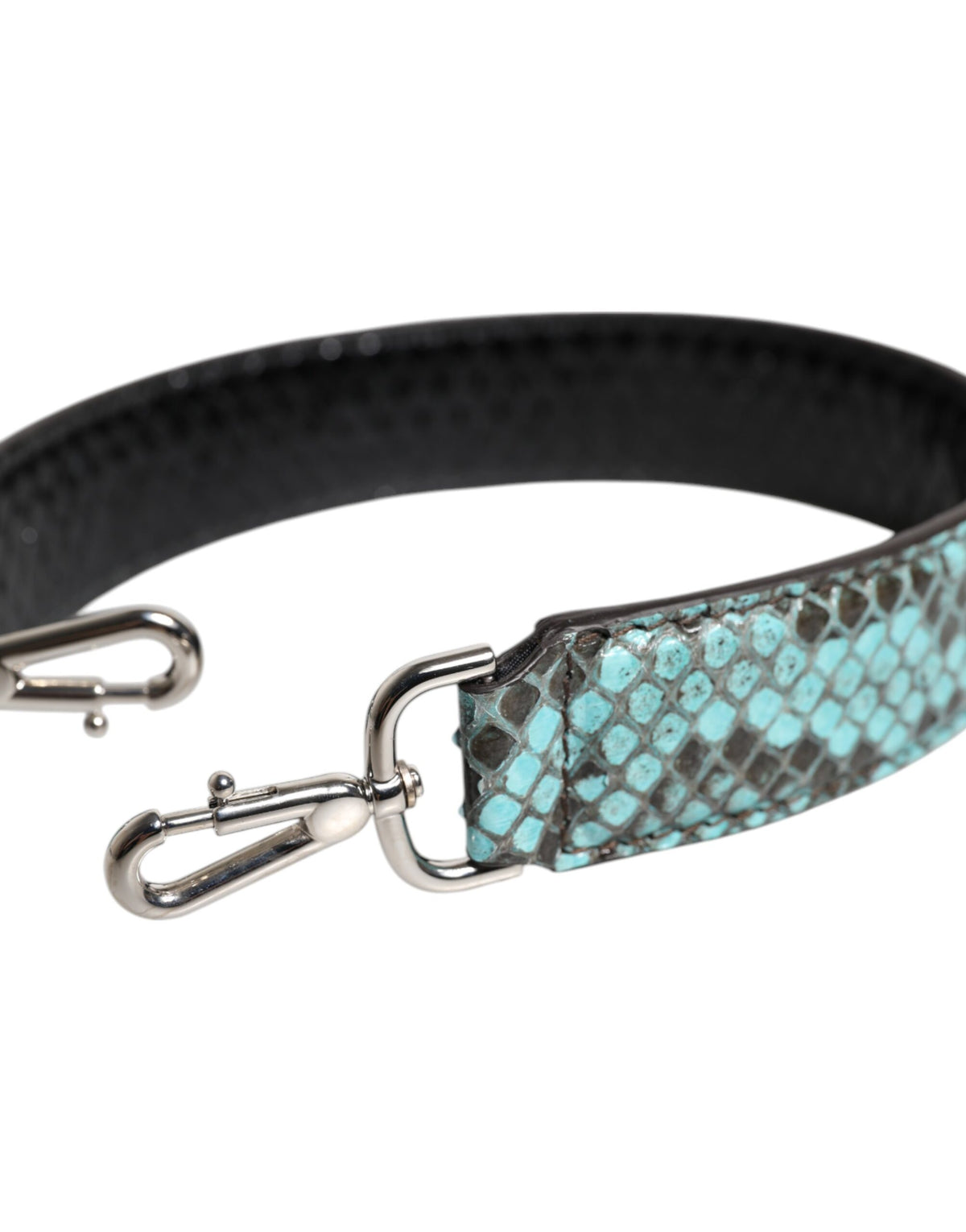 Tracolla Dolce & Gabbana in Pelle Esotica Nera e Blu