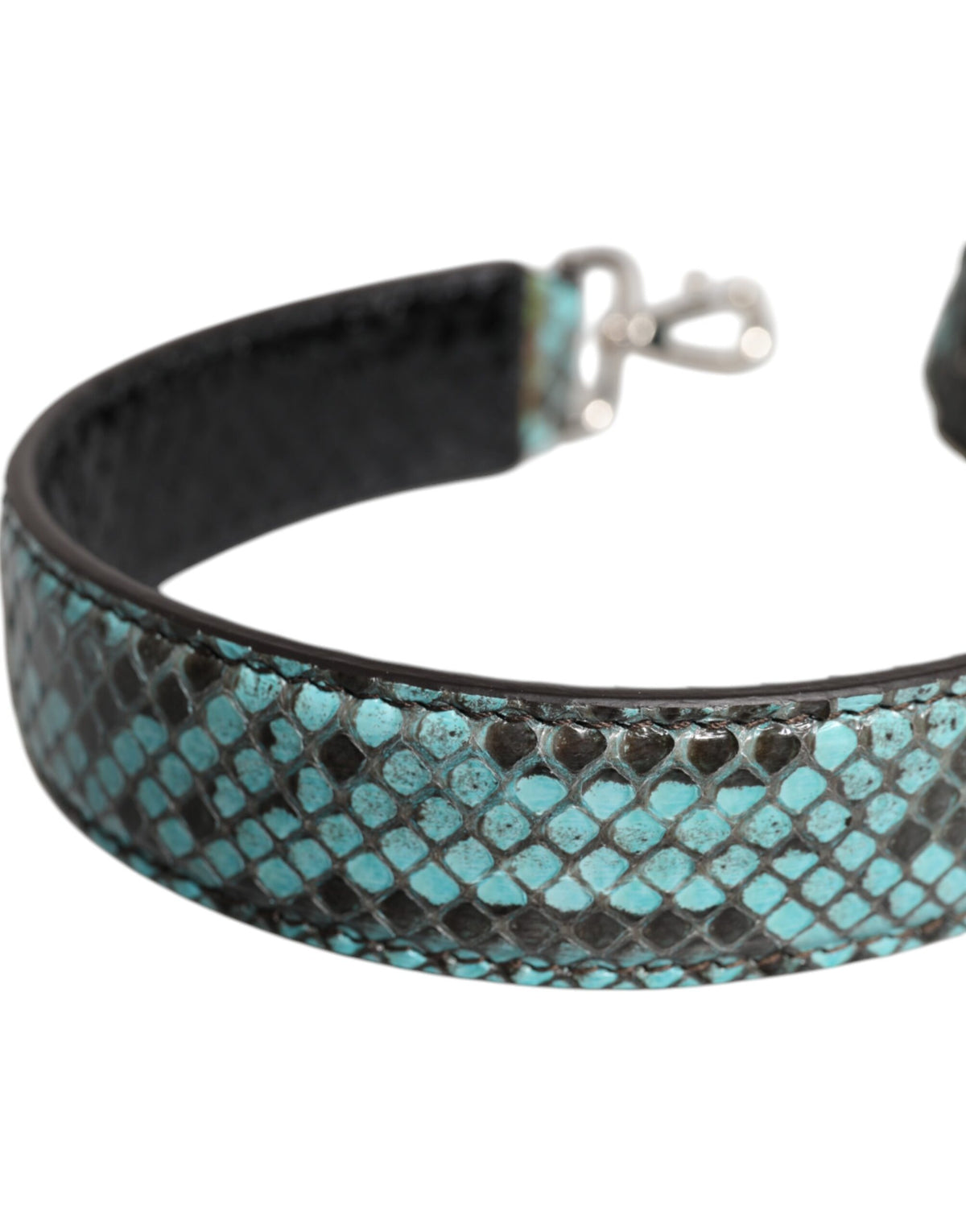 Tracolla Dolce & Gabbana in Pelle Esotica Nera e Blu