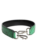 Dolce & Gabbana Tracolla per Borsa in Pelle Esotica Nera Verde