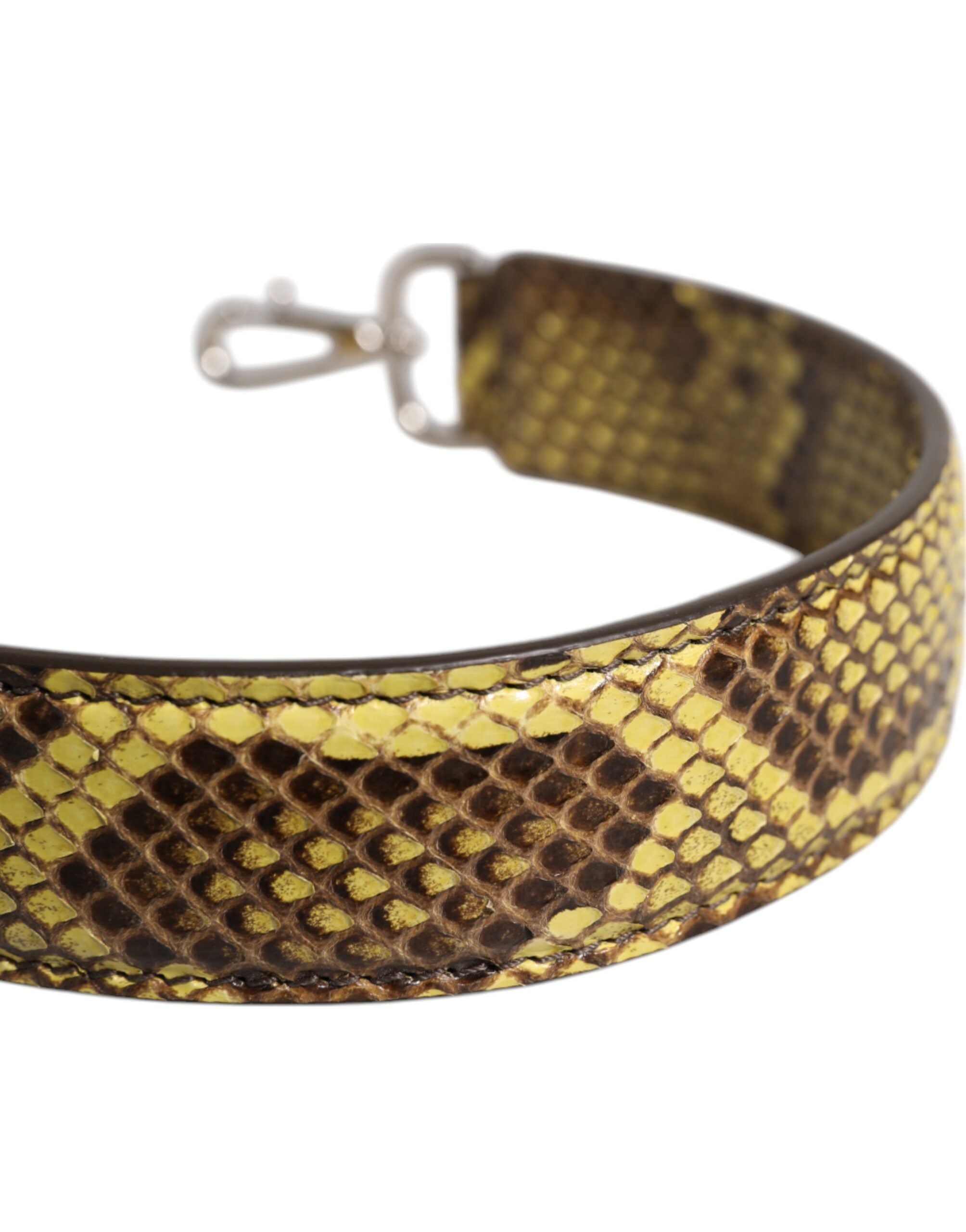 Tracolla Dolce & Gabbana in pelle esotica gialla
