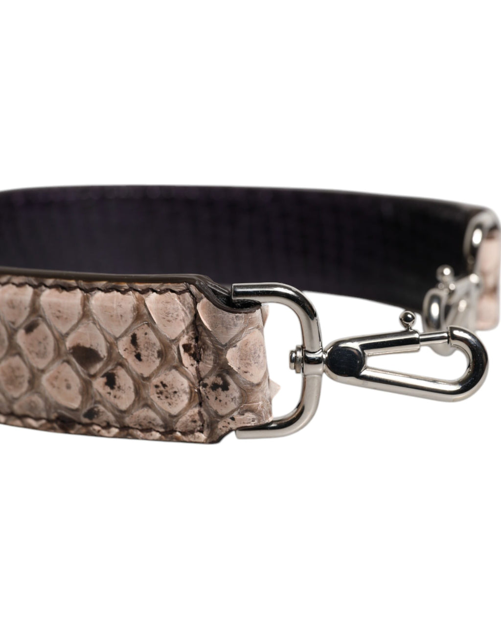 Dolce & Gabbana Borsa Nera con tracolla in pelle esotica color crema