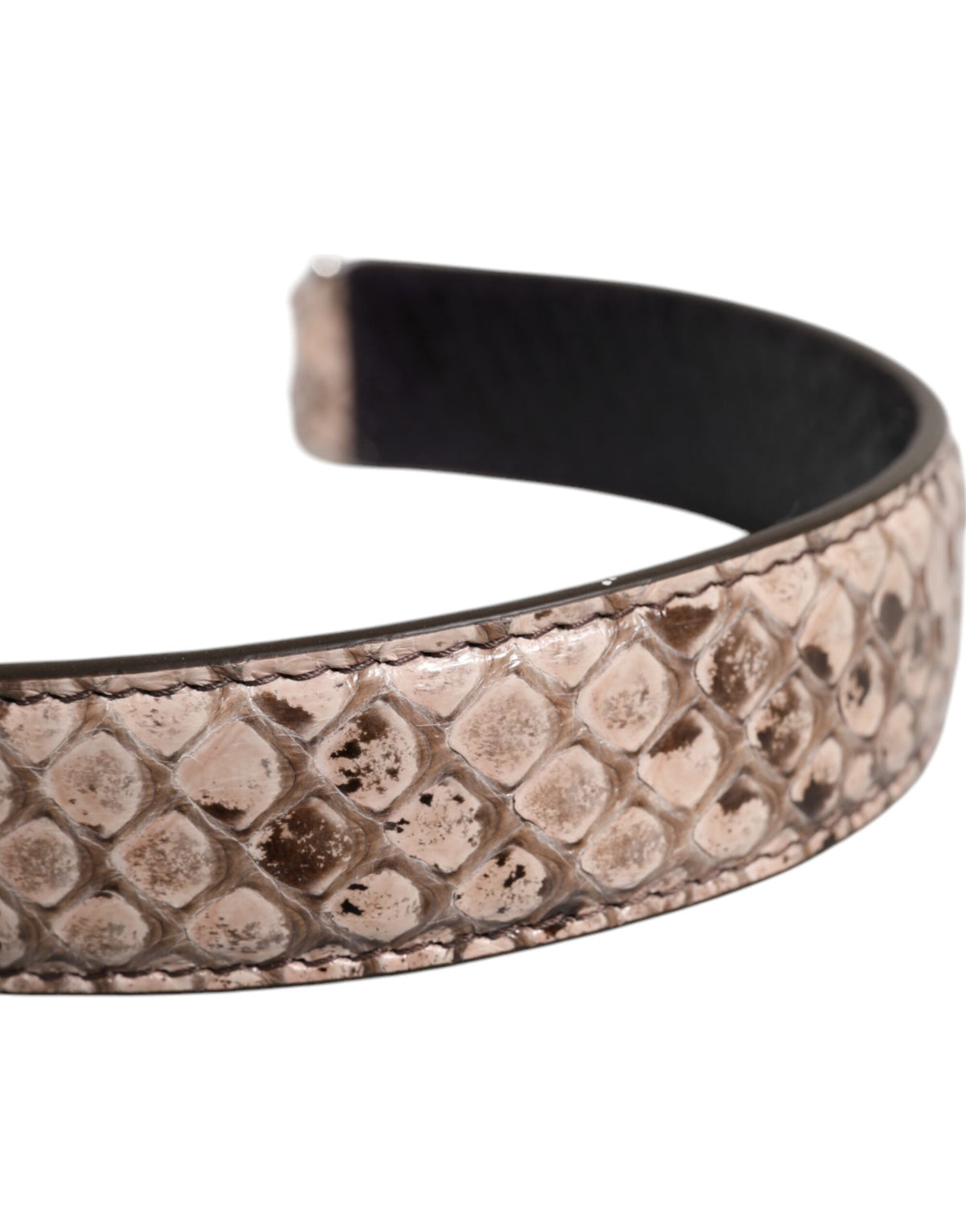 Dolce & Gabbana Borsa Nera con tracolla in pelle esotica color crema