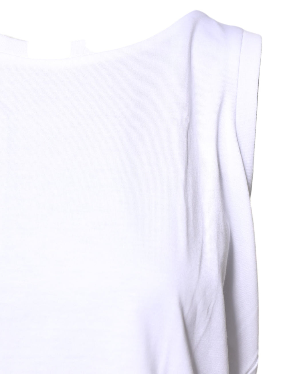 Dolce & Gabbana T-shirt Girocollo Senza Maniche in Cotone Bianco