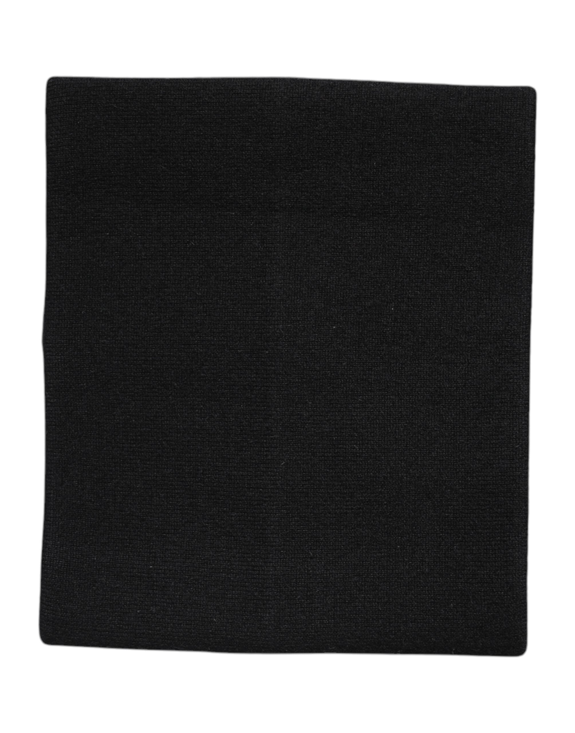 Scaldacollo a Foulard in Cashmere Nero Lavorato a Maglia Dolce & Gabbana