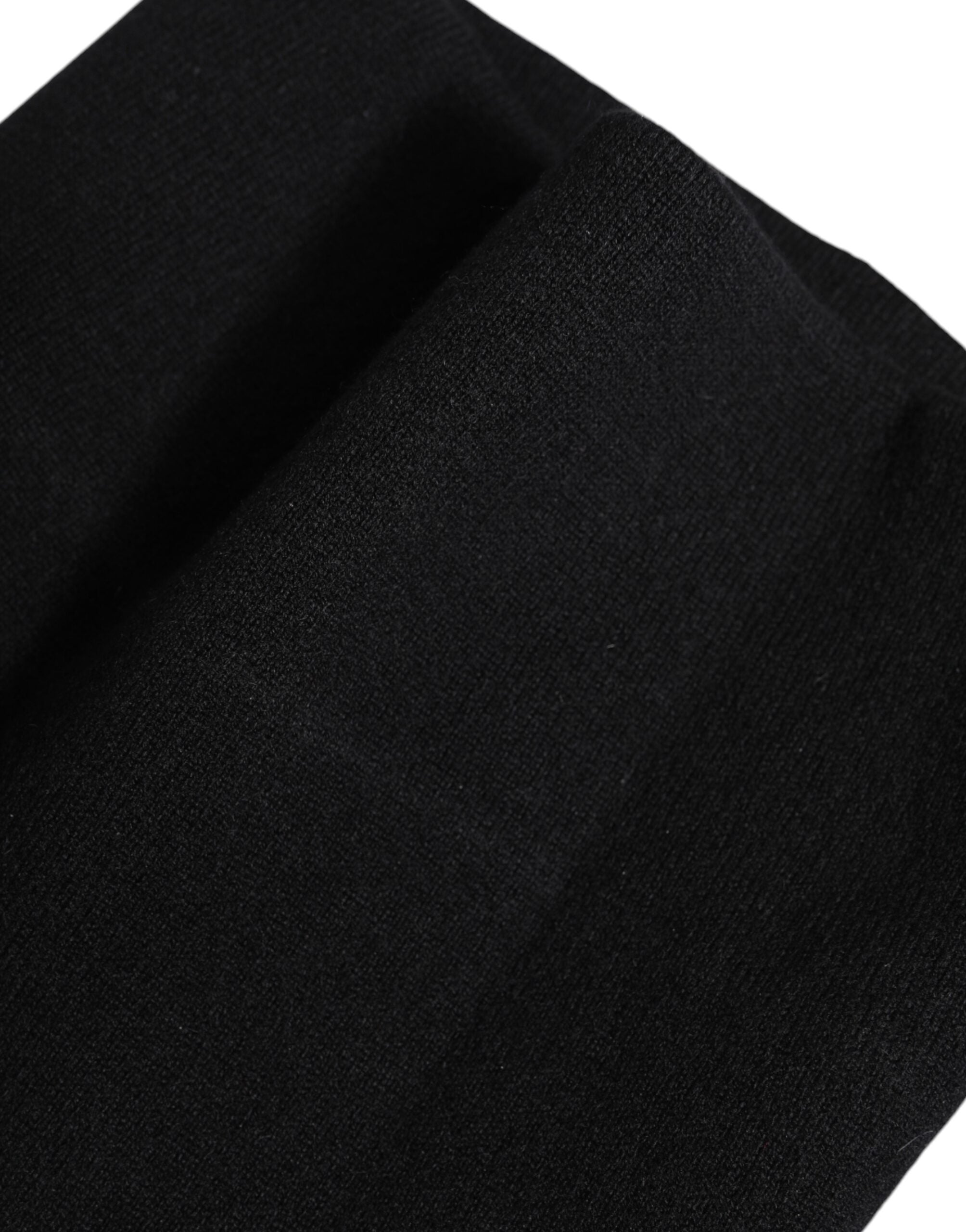 Scaldacollo a Foulard in Cashmere Nero Lavorato a Maglia Dolce & Gabbana
