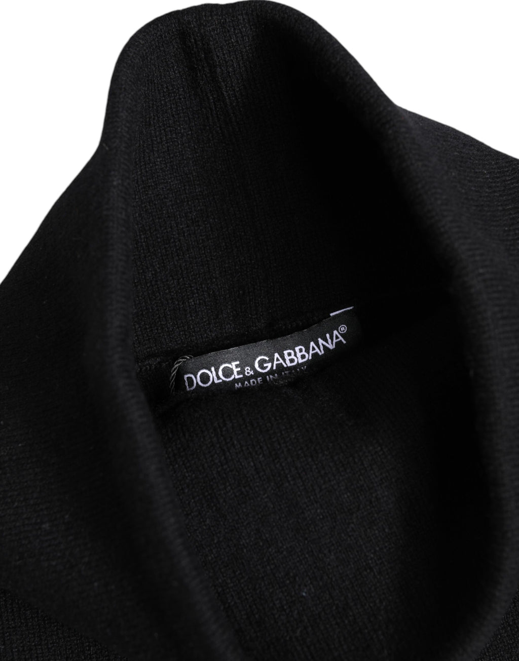Scaldacollo a Foulard in Cashmere Nero Lavorato a Maglia Dolce & Gabbana