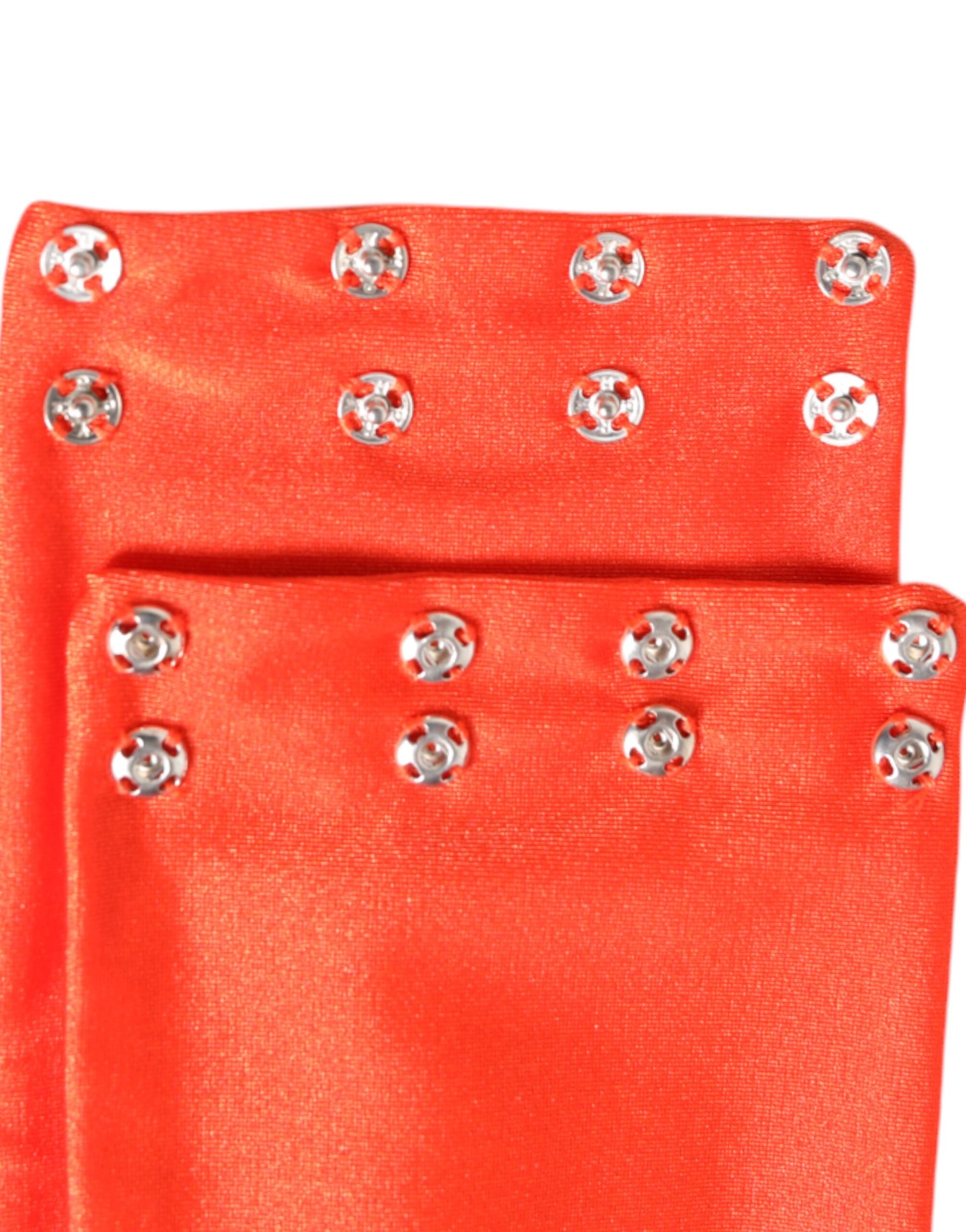 Scaldacollo da donna Dolce & Gabbana in nylon stretch arancione