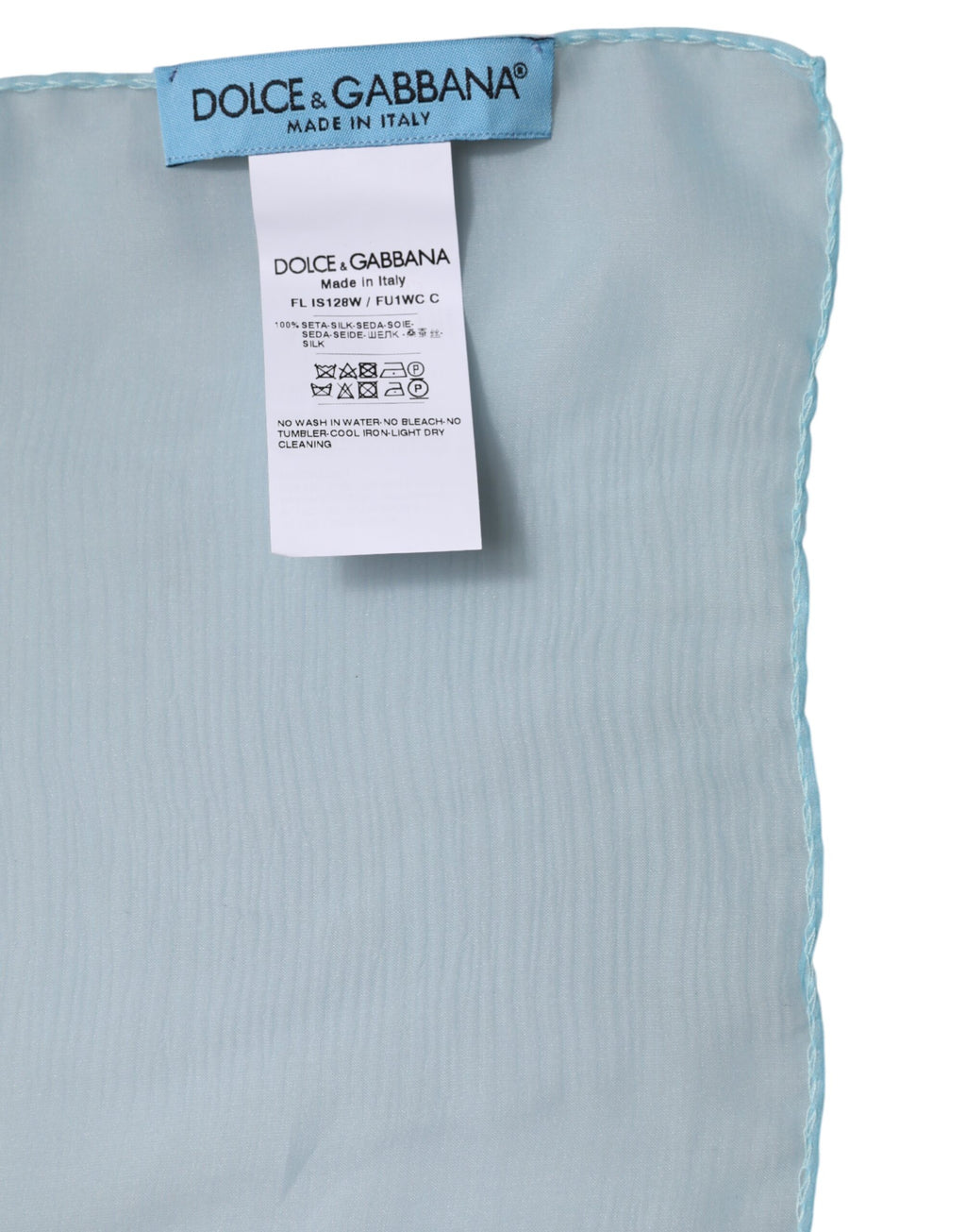 Sciarpa/Stola Rettangolare in Seta Azzurro Dolce & Gabbana