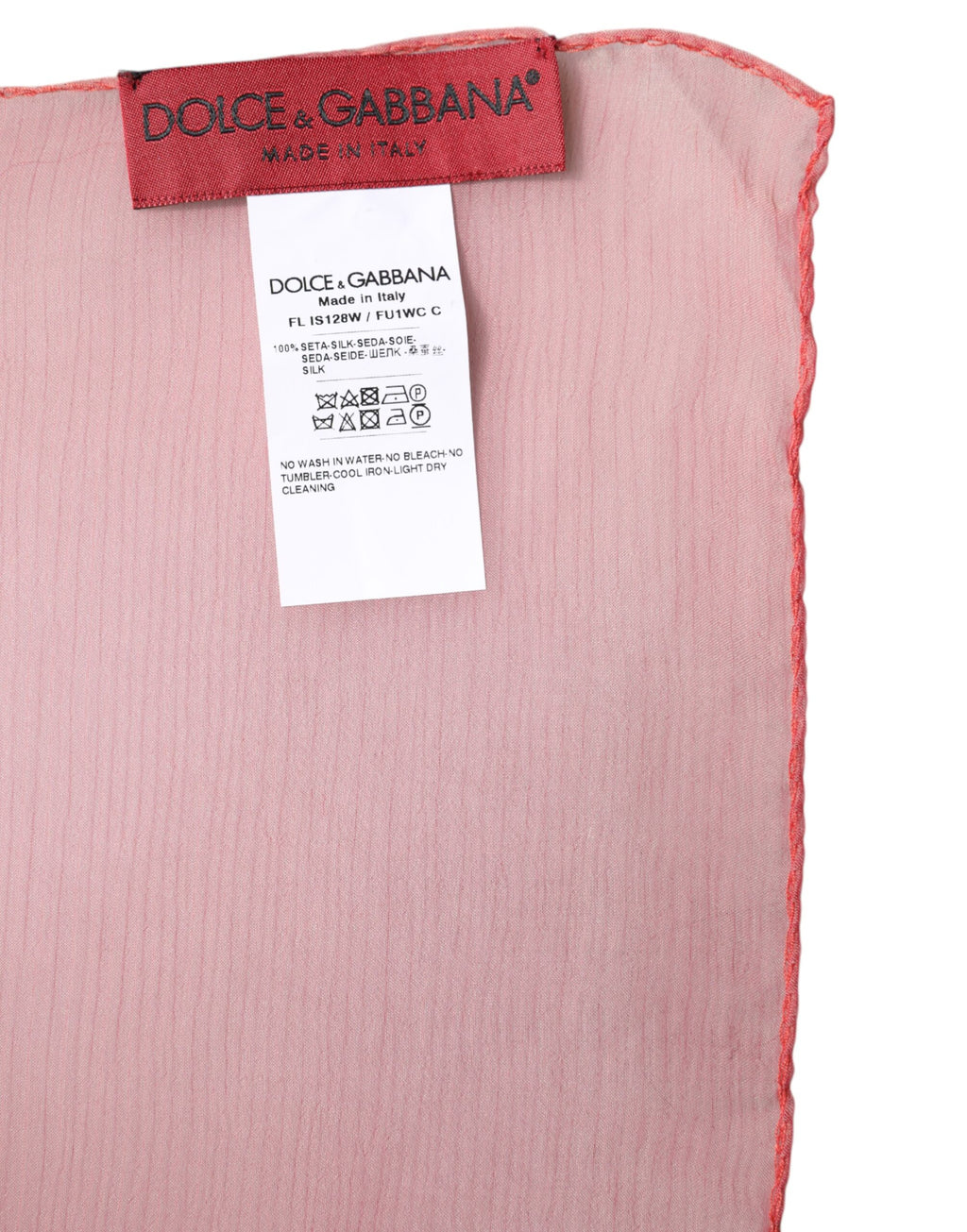Sciarpa avvolgente rettangolare da donna in seta rosa Dolce & Gabbana
