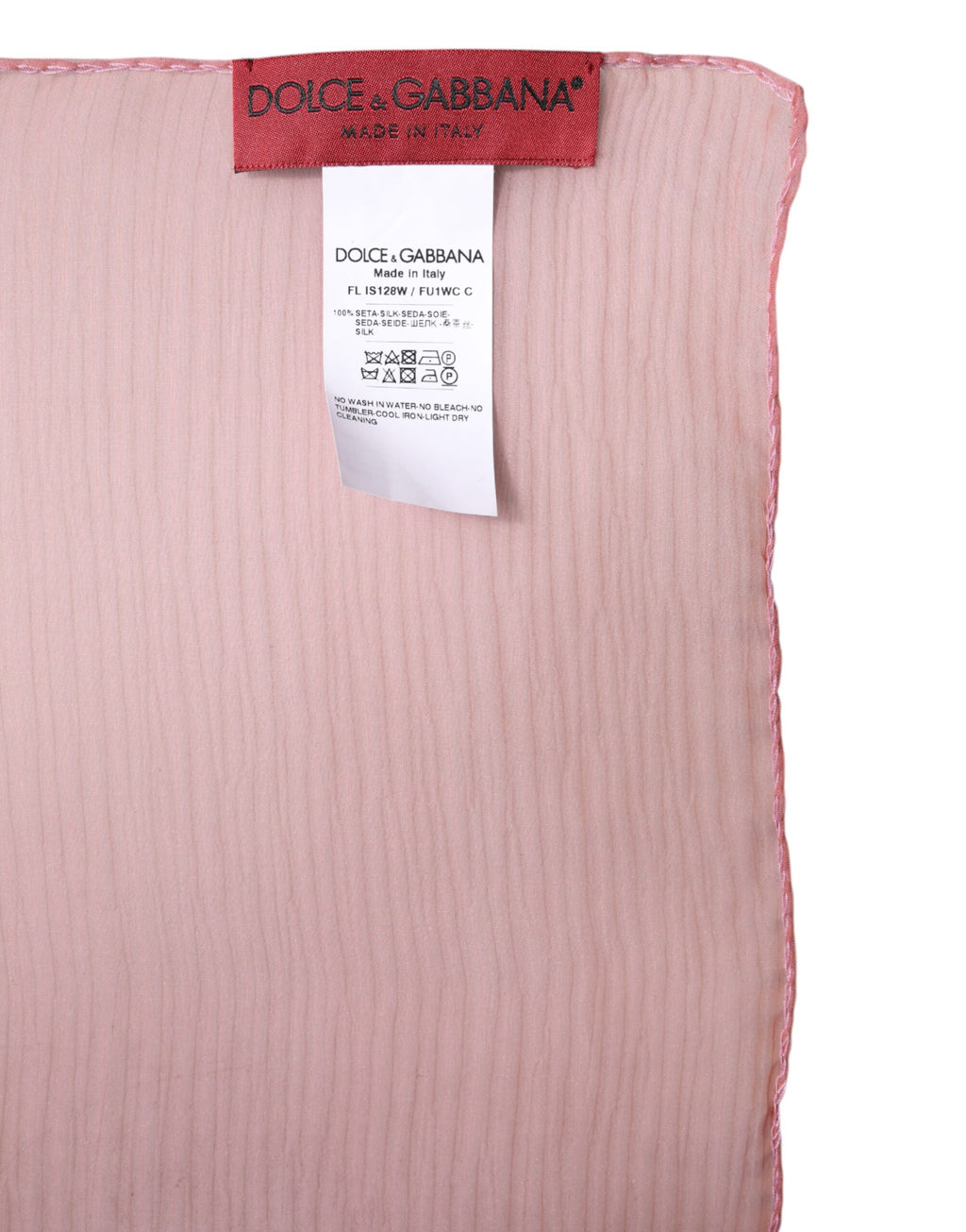 Sciarpa/Stola Rettangolare in Seta Rosa da Donna Dolce & Gabbana