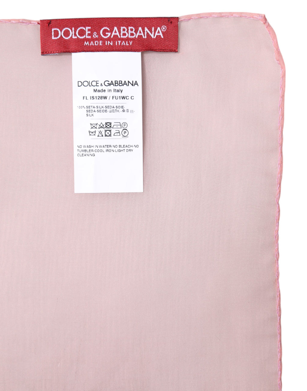Sciarpa foulard rettangolare da donna Dolce & Gabbana in seta rosa