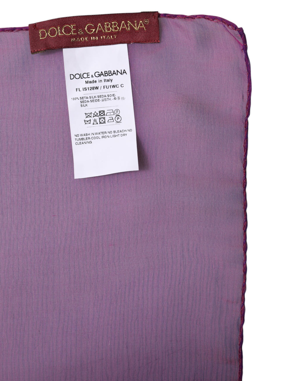 Sciarpa/Stola Rettangolare Avvolgente in Seta Viola Dolce & Gabbana