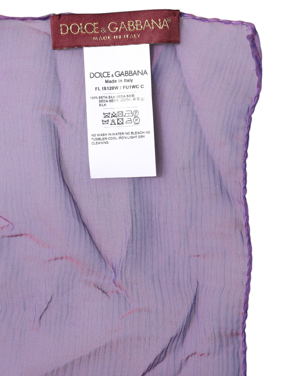 Sciarpa/Stola Rettangolare Avvolgente in Seta Viola Dolce & Gabbana