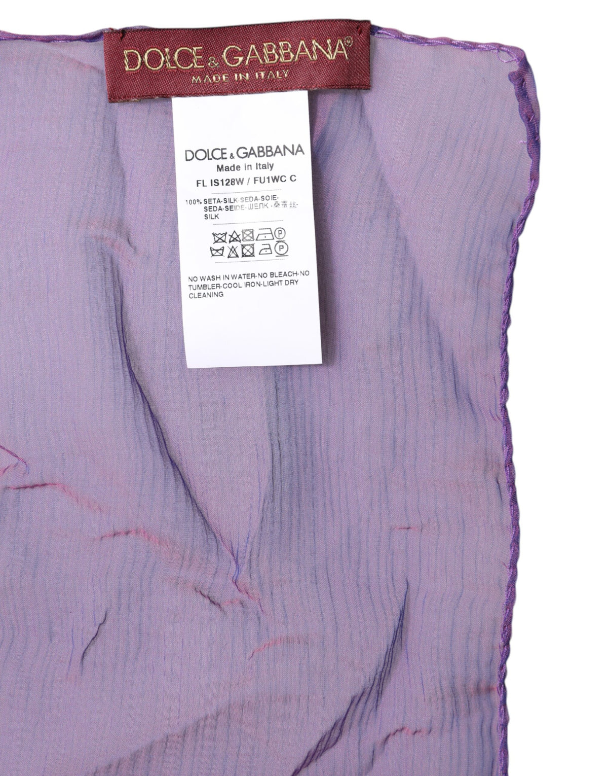 Sciarpa/Stola Rettangolare Avvolgente in Seta Viola Dolce & Gabbana
