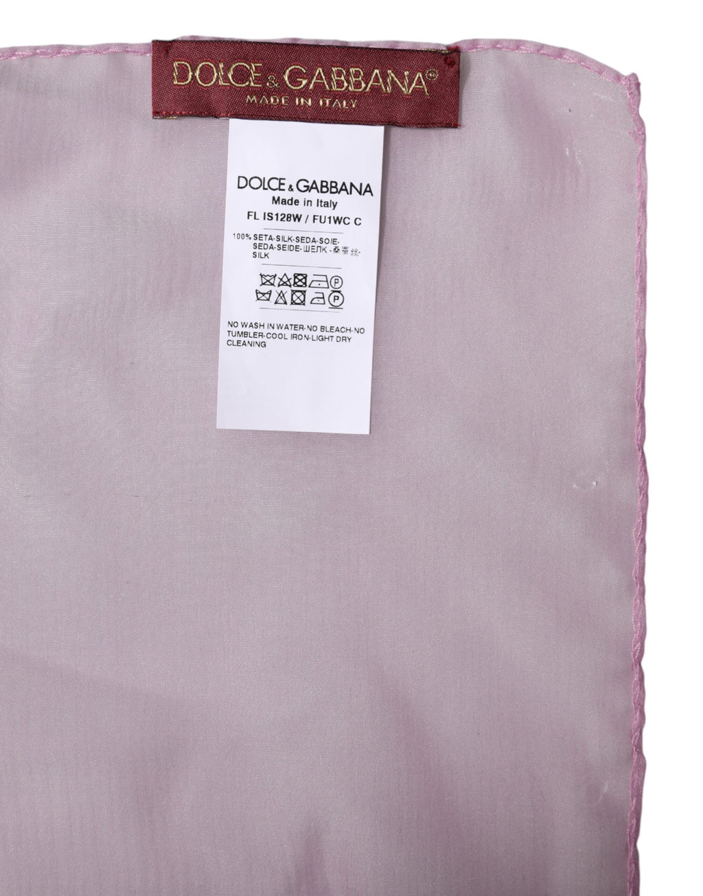 Sciarpa Stola Rettangolare in Seta Rosa da Donna Dolce & Gabbana