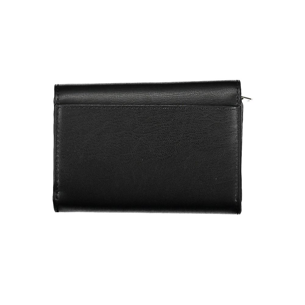Portafoglio Tommy Hilfiger da donna in poliuretano nero