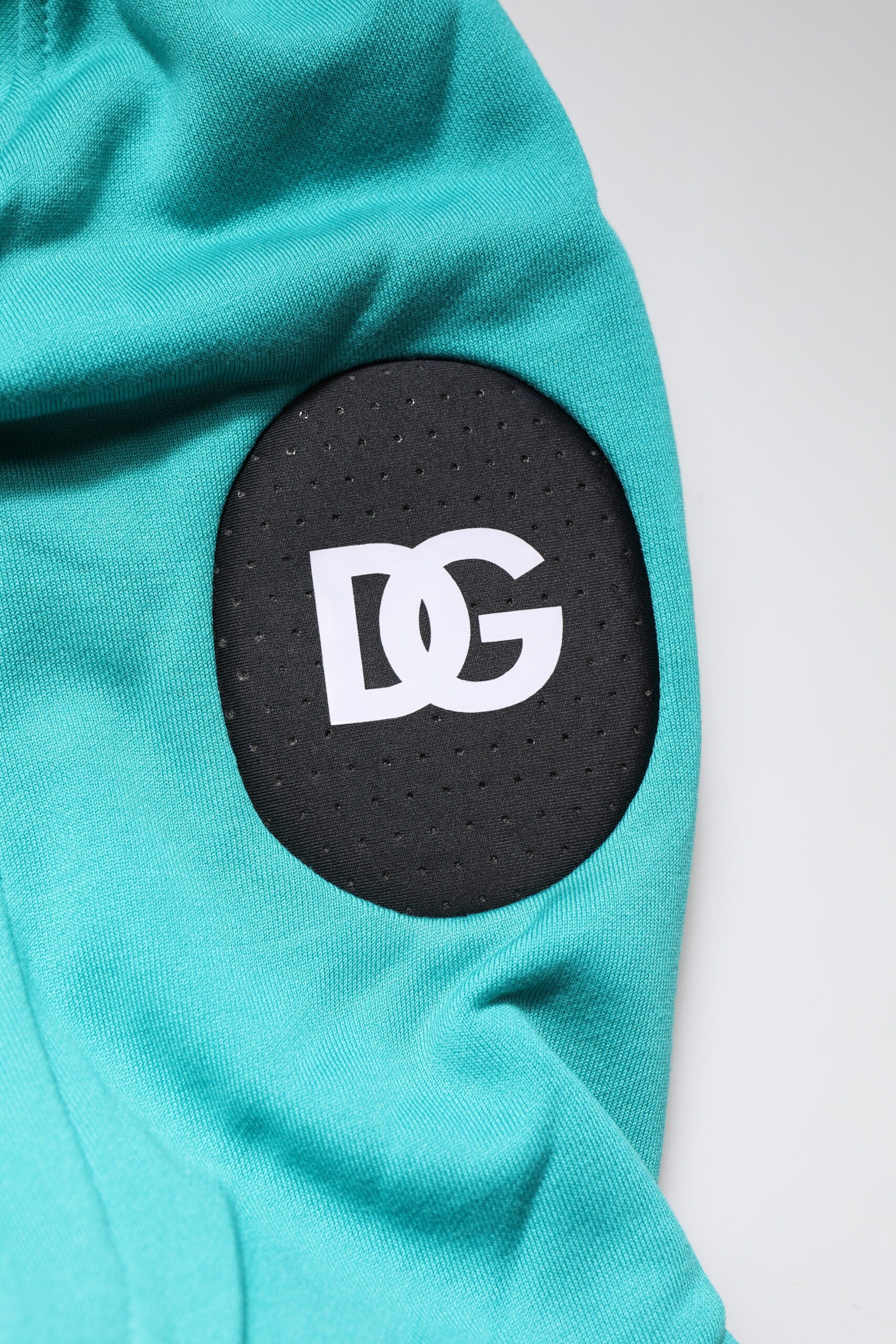 Gilet sportivo da uomo Dolce & Gabbana in cotone verde con cappuccio