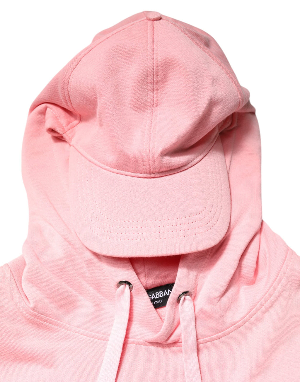 Gilet sportivo da uomo Dolce & Gabbana in cotone rosa con cappuccio