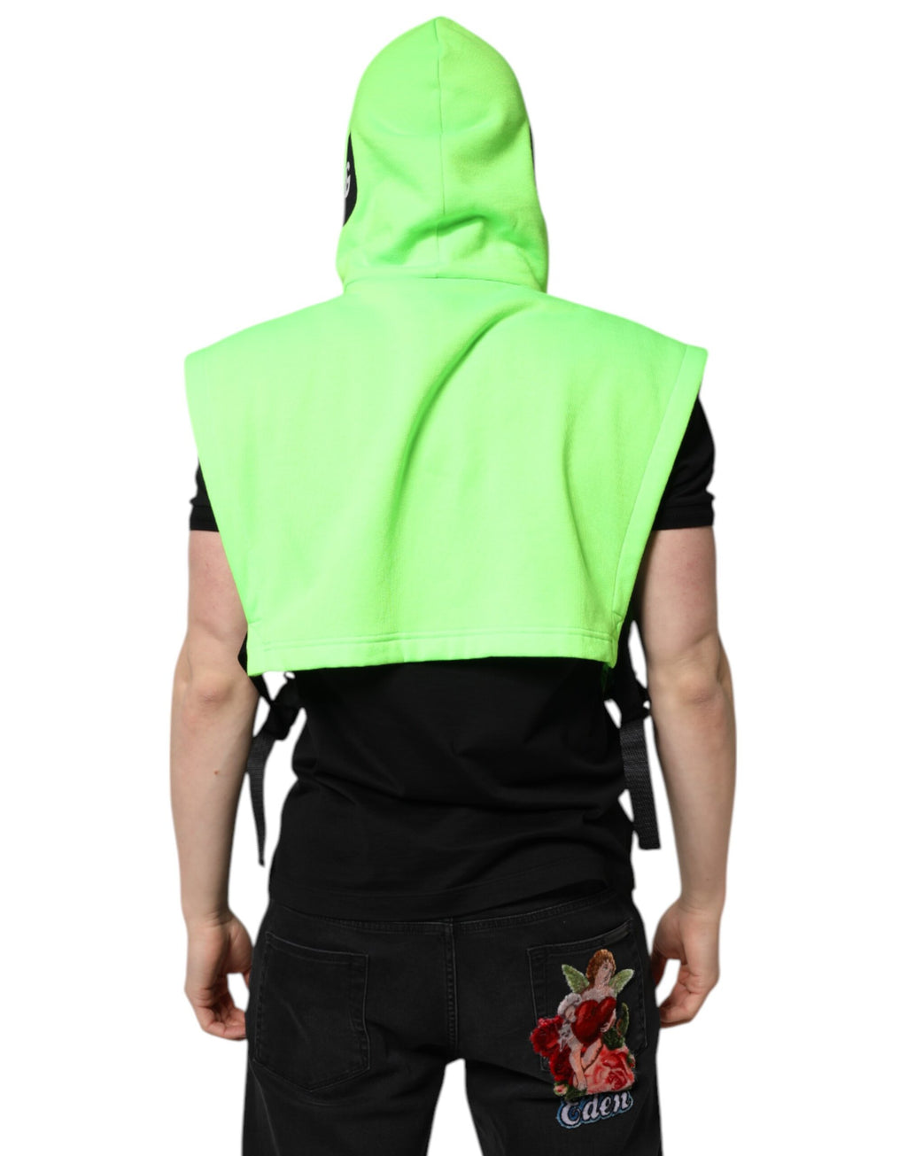 Dolce & Gabbana Gilet Maglione Sportivo con Cappuccio in Poliestere Verde