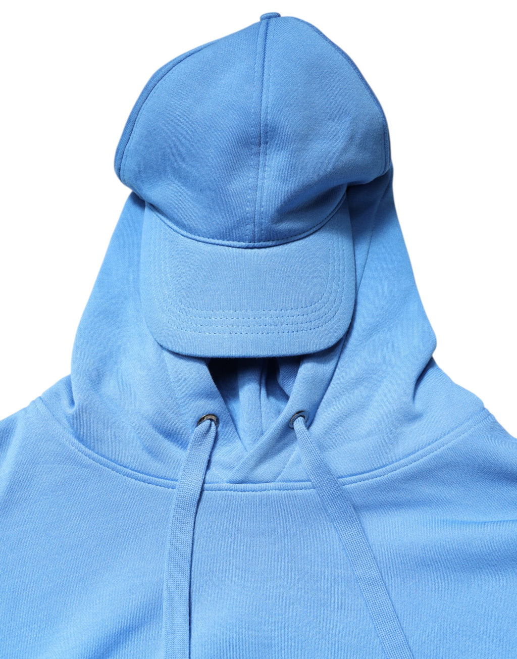 Dolce & Gabbana Gilet Sportivo da Uomo con Cappuccio in Cotone Blu