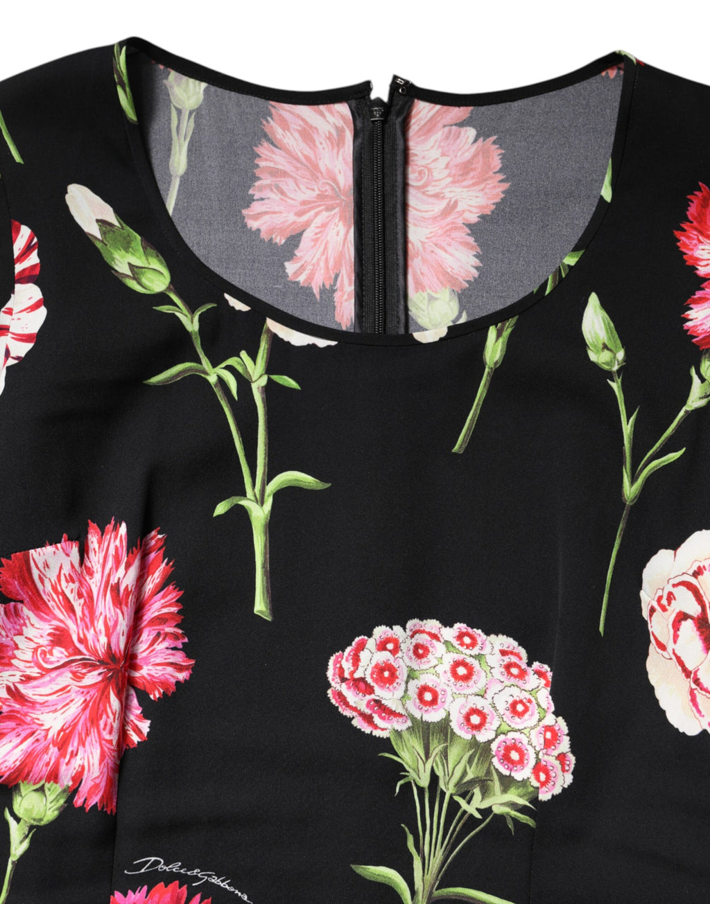 Dolce & Gabbana Blusa da donna a maniche lunghe nera a fiori