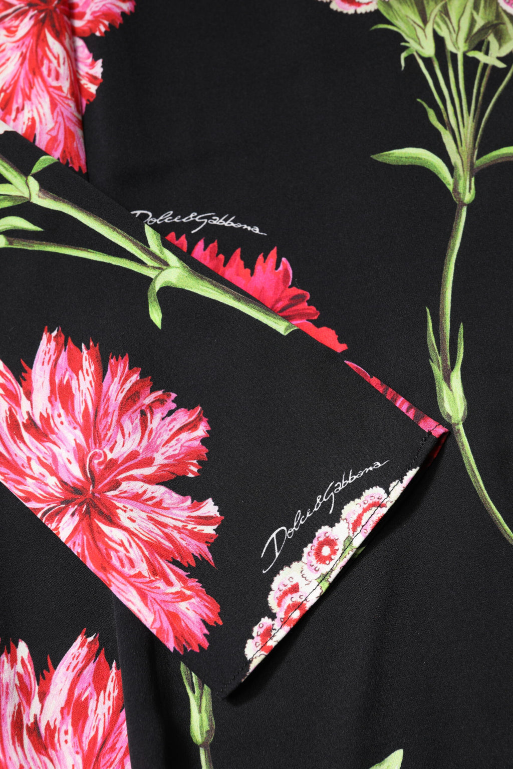 Dolce & Gabbana Blusa da donna a maniche lunghe nera a fiori
