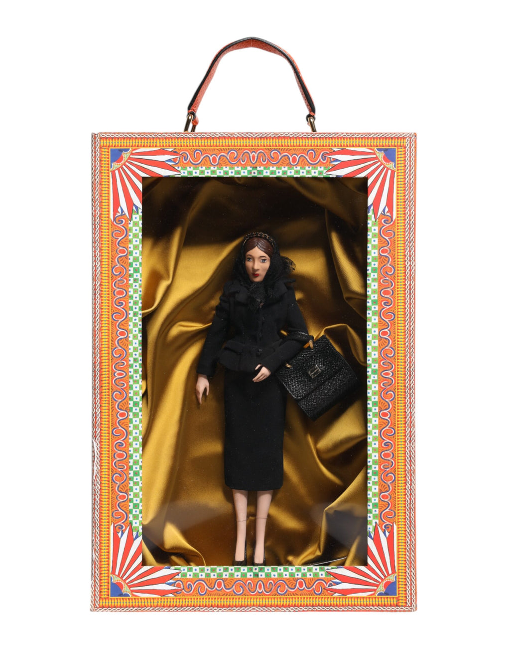 Dolce & Gabbana Abito Nero Ceramica Porcellana Moda Pelle Sicilia Bambole