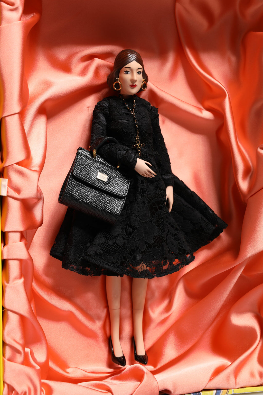 Bambole in porcellana ceramica Dolce & Gabbana Black Dress Fashion Leather Sicily