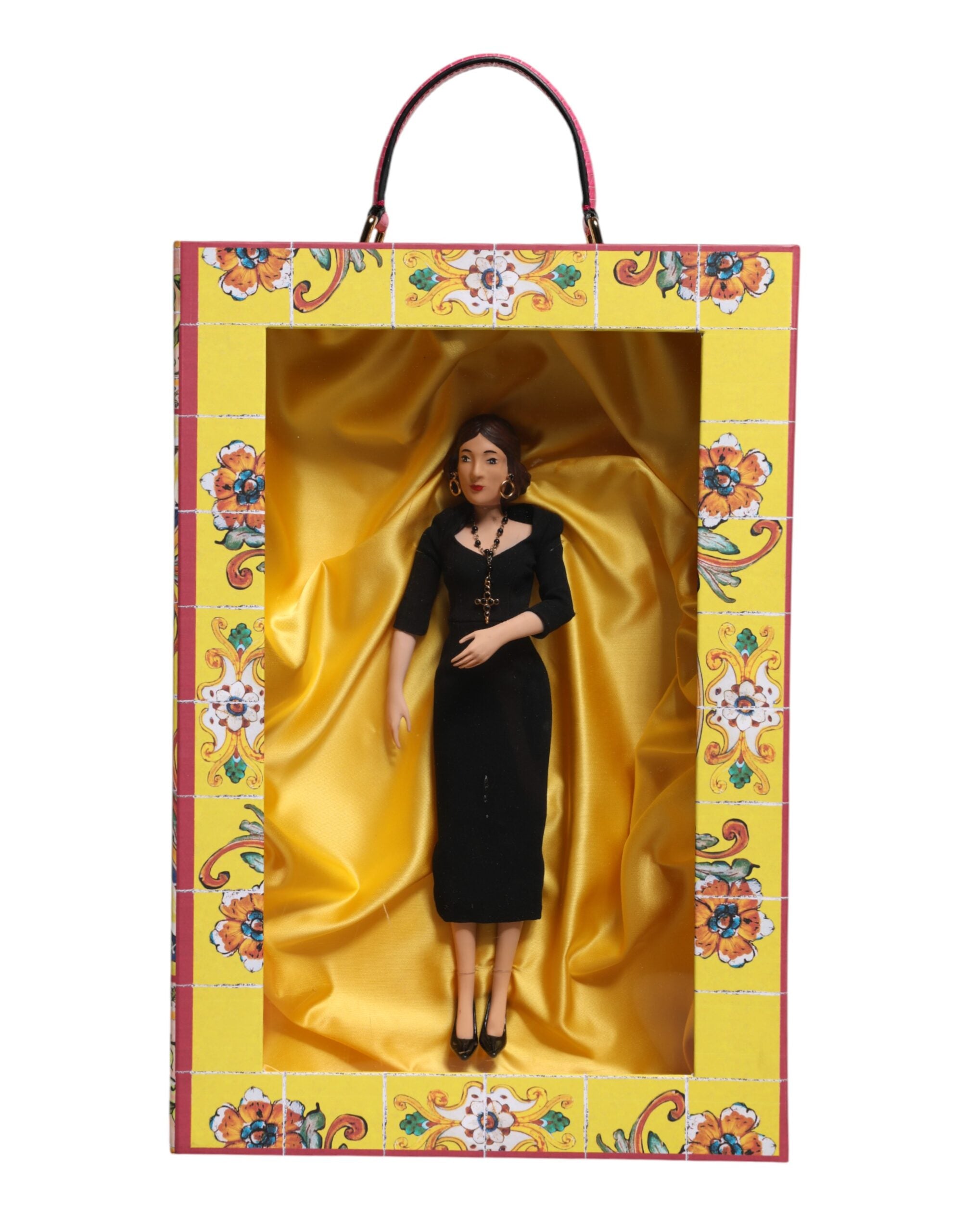 Dolce & Gabbana Abito Nero Ceramica Porcellana Moda Pelle Sicilia Bambole